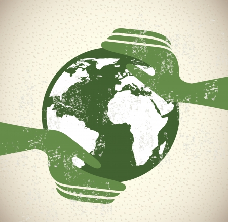 save the planet design over pattern background vector illustration  のイラスト素材