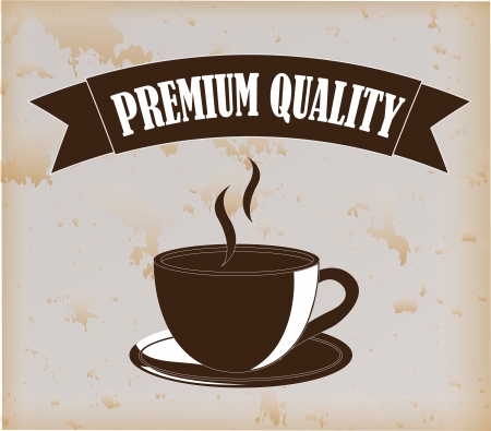 coffee design over vintage  background vector illustrationのイラスト素材