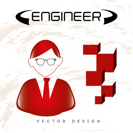 engineer design over white background vector illustrationのイラスト素材