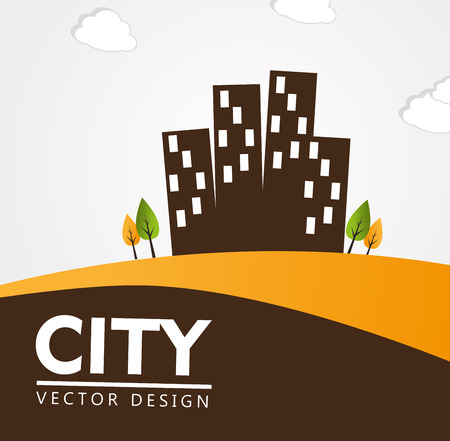 city design over white background vector illustration  のイラスト素材