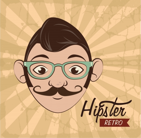 hipster design over  grunge  background vector  illustration  のイラスト素材