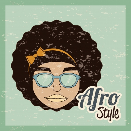 afro style design over background vector illustration のイラスト素材