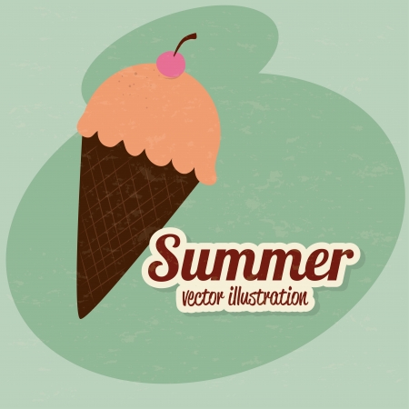 summer design over  blue background vector illustration  のイラスト素材