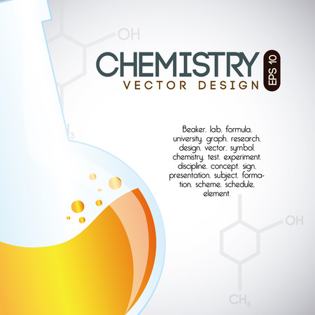 chemistry over gray background vector illustrationのイラスト素材