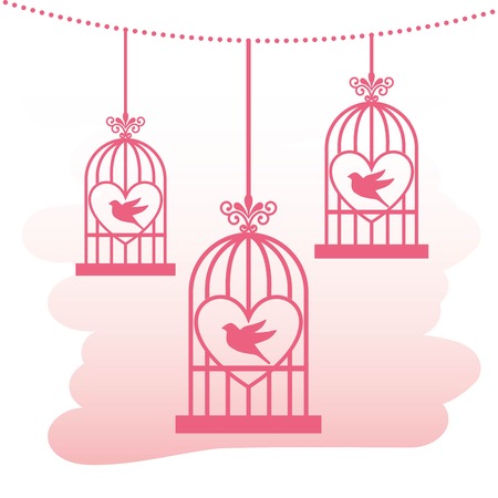 love birds  design over white background vector illustration のイラスト素材