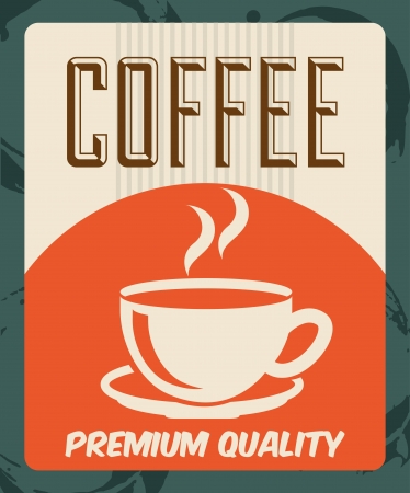 coffee design over lineal background vector illustration のイラスト素材