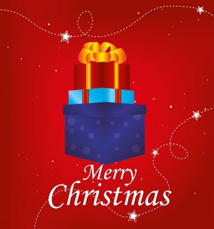 christmas design over red background vector illustrationのイラスト素材