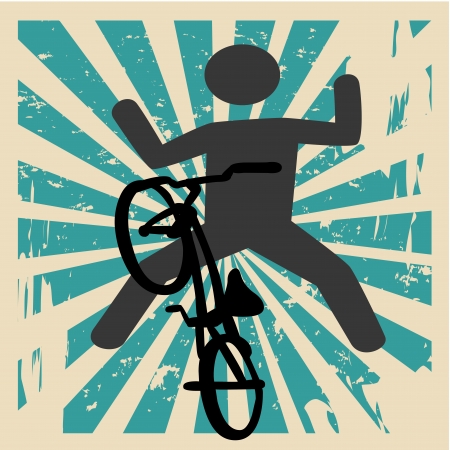 extreme sport over grunge background vector illustrationのイラスト素材
