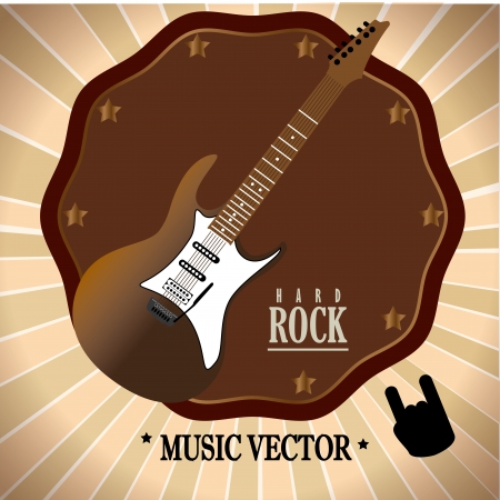 rock design over  grunge background vector illustration のイラスト素材