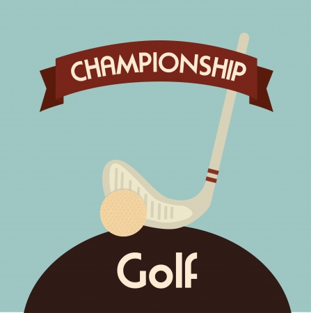 golf design over blue background vector illustrationのイラスト素材