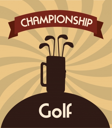 golf design over  grunge background vector illustrationのイラスト素材