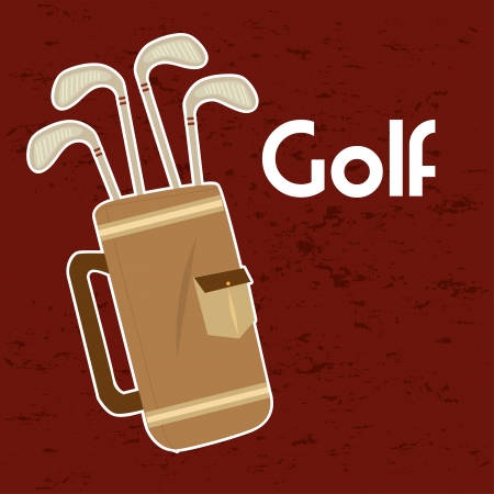 golf design over brown background vector illustrationのイラスト素材