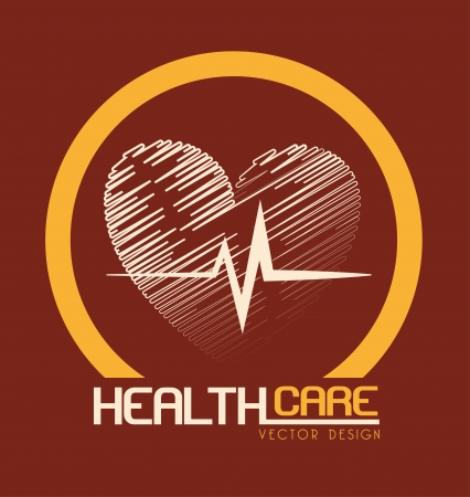 health care design over beige background vector illustrationのイラスト素材