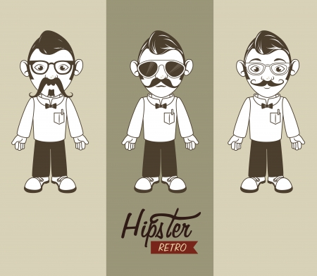hipster design over gray background vector  illustration  のイラスト素材