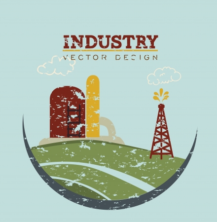 fuel  industry over blue background vector illustrationのイラスト素材