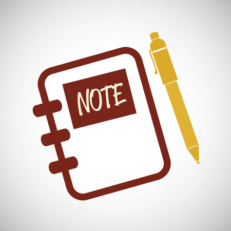 note design over gray background vector illustration  のイラスト素材