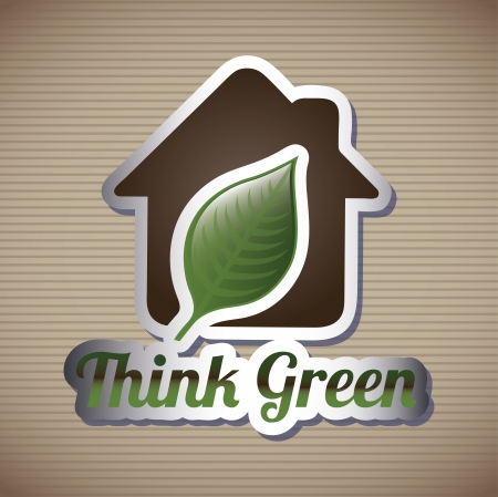 eco design over lineal background vector illustration  のイラスト素材
