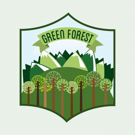 forest design over white   background vector illustrationのイラスト素材