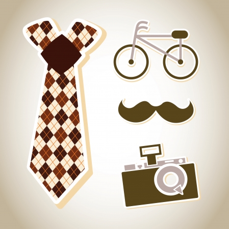 hipster design over gray background vector  illustration  のイラスト素材