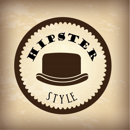 hipster design over vintage  background vector  illustration  のイラスト素材