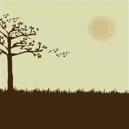 tree design over beige background vector illustration  のイラスト素材