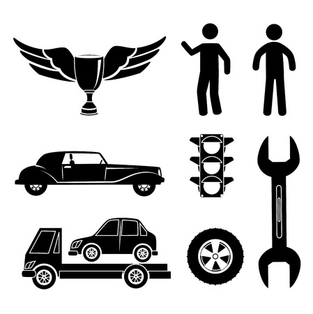 car service over white background vector illustration のイラスト素材