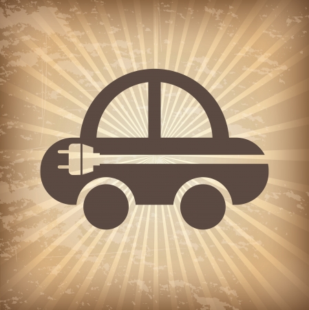 energy car design over grunge background vector illustrationのイラスト素材