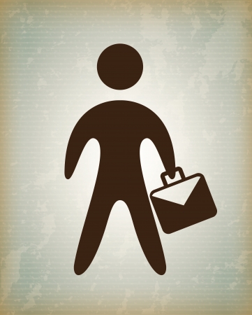 businessman over vintage background vector illustration のイラスト素材