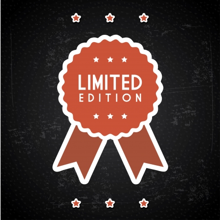 limited edition label over black background. vector illustrationのイラスト素材
