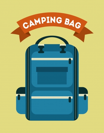 camping design over cream background vector illustrationのイラスト素材