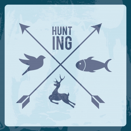 hunting design over blue background vector illustrationのイラスト素材