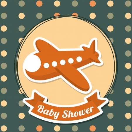 baby shower design over dotted background vector illustration  のイラスト素材