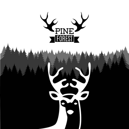 hunting design over white background vector illustrationのイラスト素材