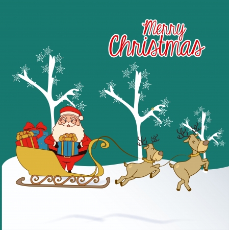 christmas design over  blue background vector illustrationのイラスト素材