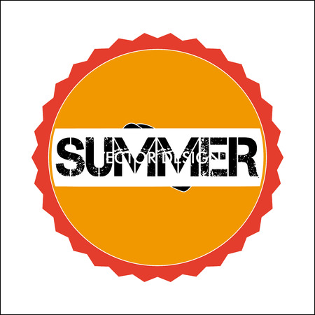 summer design over white   background vector illustration  のイラスト素材