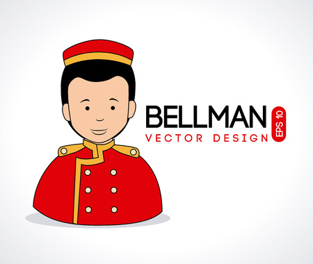 bellman design over white background vector illustration のイラスト素材