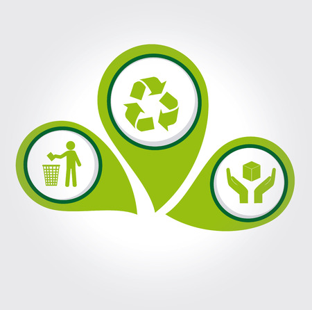 eco design over gray  background vector illustration のイラスト素材