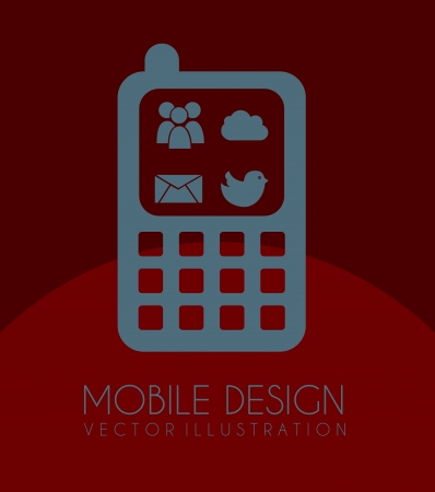 mobile design over red  background vector illustration
のイラスト素材