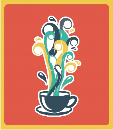 coffee design over pink background vector illustration のイラスト素材