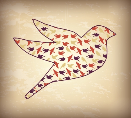 birds design over vintage background vector illustrationのイラスト素材