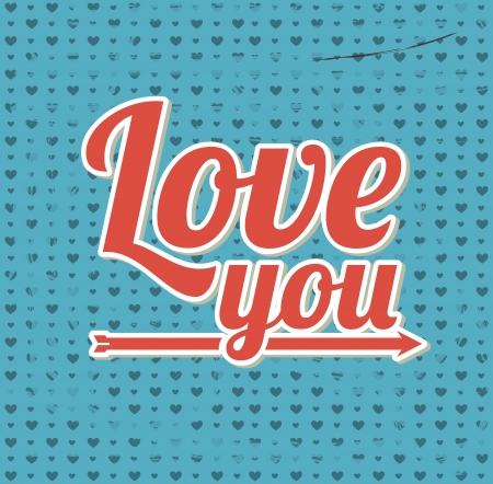 love design over dotted background vector illustration のイラスト素材