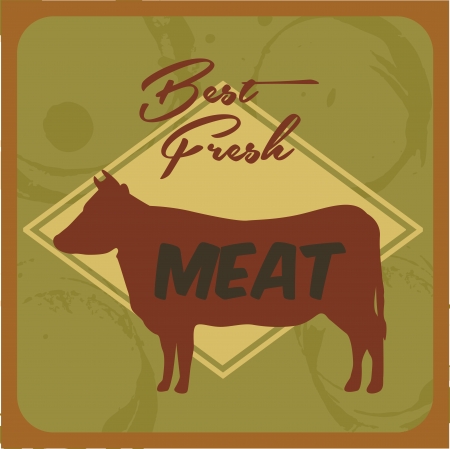 menu meat  over green background vector illustrationのイラスト素材