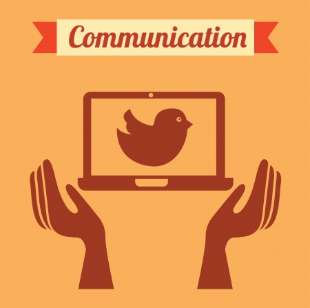 communication design over pink  background vector illustration のイラスト素材