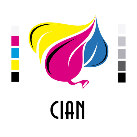 cian design over white background vector illustration のイラスト素材
