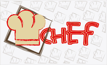 chef label over white background vector illustration  のイラスト素材