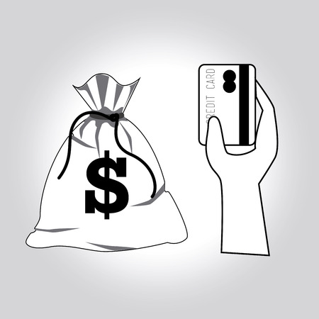 financial planning illustration over gray  background. vector illustration のイラスト素材