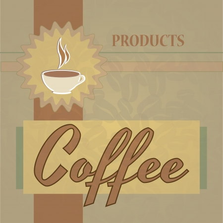 coffee design over  pattern background vector illustration のイラスト素材