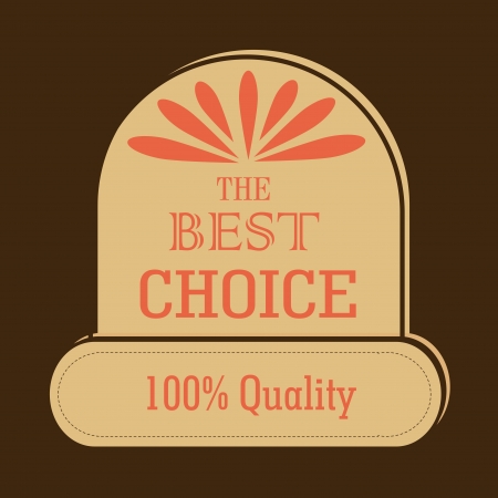 premium quality over brown background vector illustration のイラスト素材