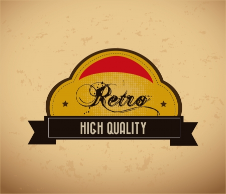 premium quality over vintage background vector illustration のイラスト素材
