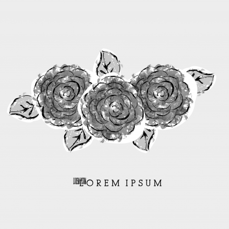 flowers design over gray  background vector illustration  のイラスト素材